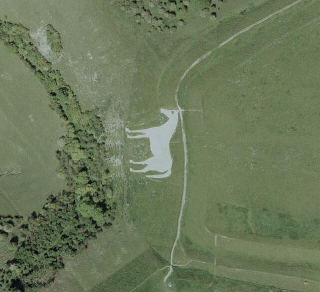Westbury White Horse (Art) Strange Google Earth maps ∴