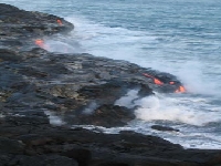 Sea against lava (Volcano) - similarity