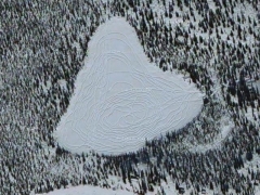 GPS track on ice (Human made)