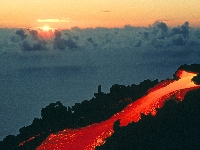 Burning pink lava (Volcano) - similarity
