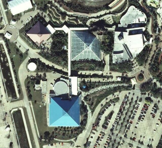 Moody Gardens Pyramid Construction Strange Google Earth Maps